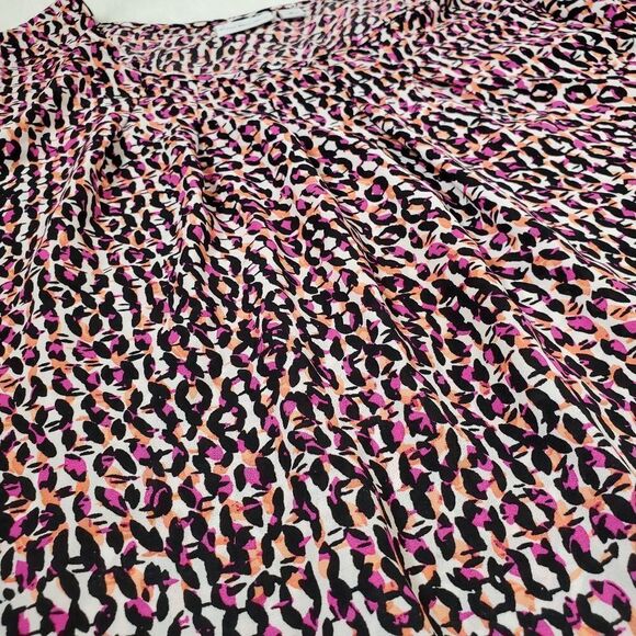 KIM ROGERS light weight geo dot pink top blouse size L - Picture 6 of 11